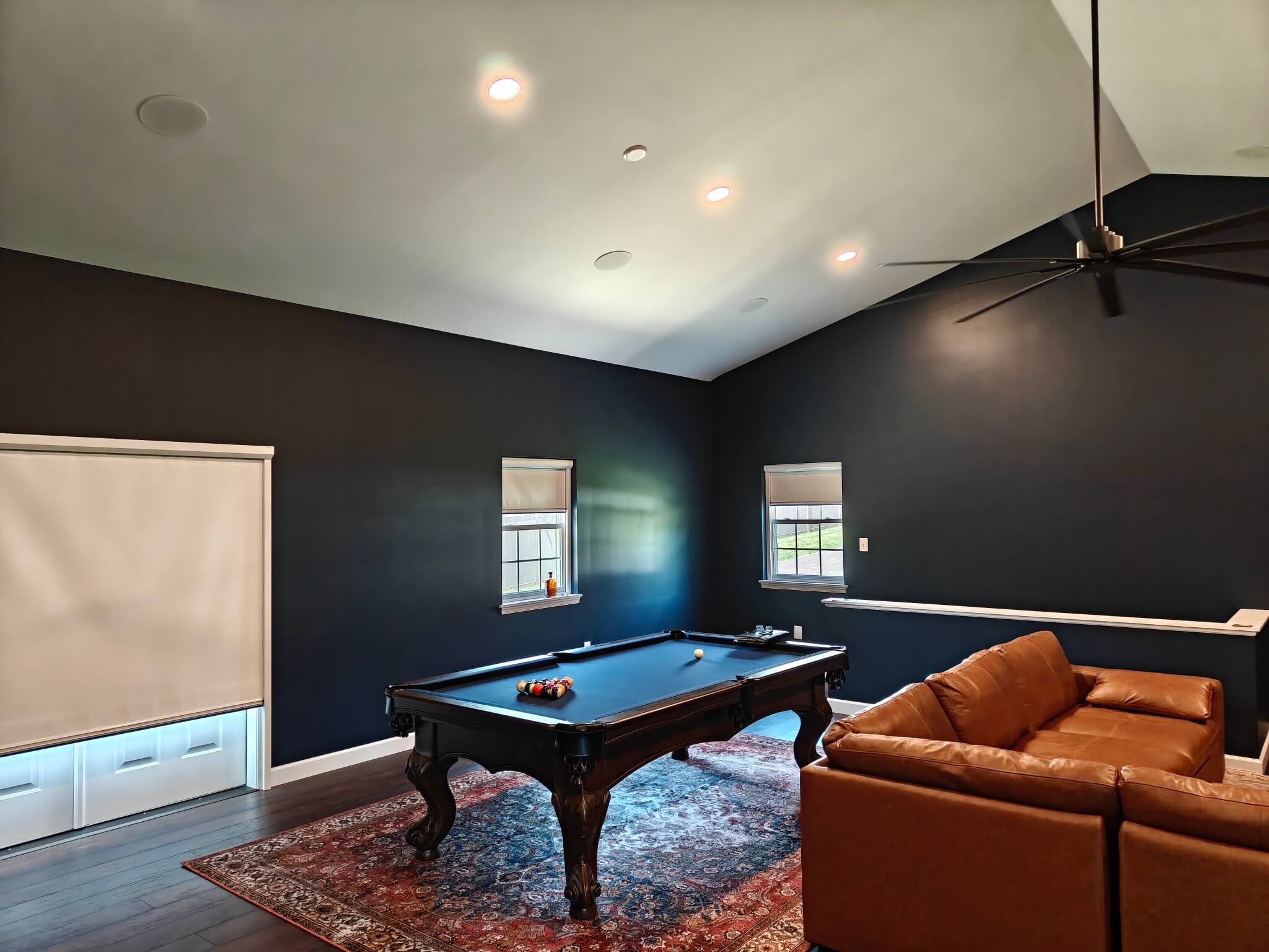billards table in the new den