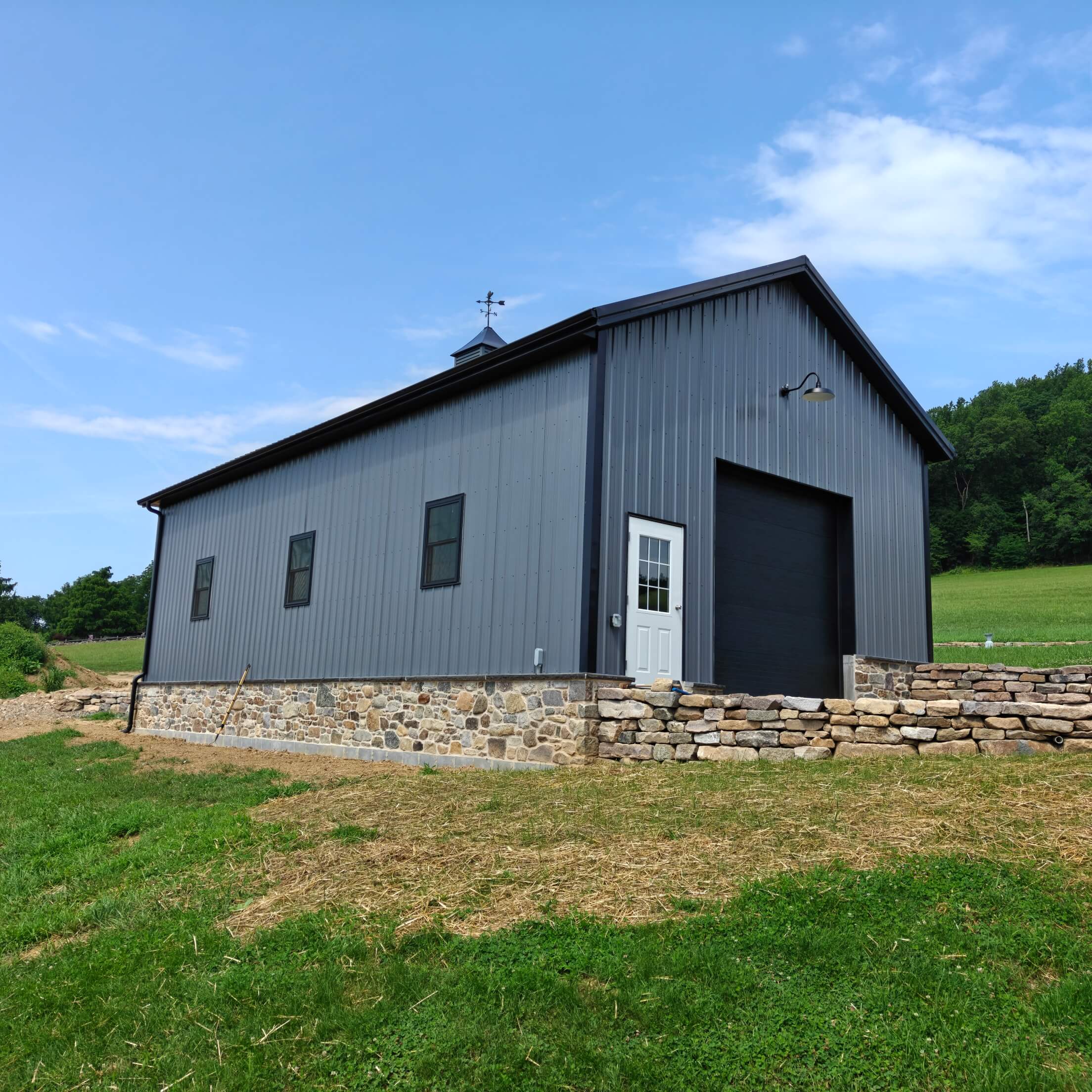 full view of new ag storage building